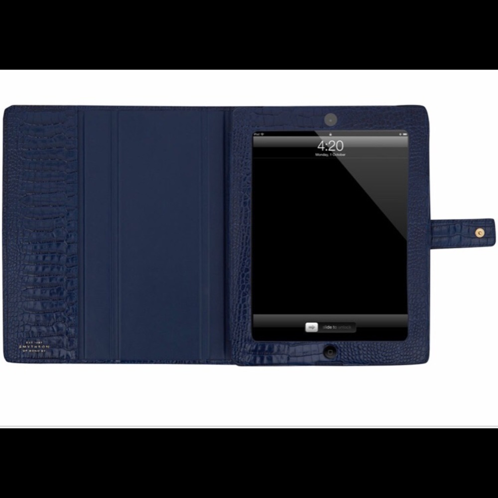 ❌ Sold ❌ Smythson Blue Leather Folding iPad Cover